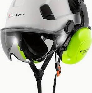 caschetto bianco con visiera